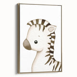 Playful Zebra Nursery Canvas Prints - Children's Wall Art