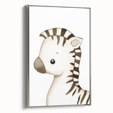 Playful Zebra Nursery Canvas Prints - Children's Wall Art