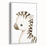Playful Zebra Nursery Canvas Prints - Children's Wall Art