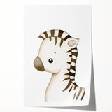 Playful Zebra Nursery Canvas Prints - Children's Wall Art