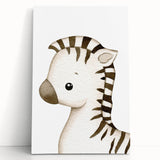 Playful Zebra Nursery Canvas Prints - Children's Wall Art