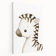 Playful Zebra Nursery Canvas Prints - Children's Wall Art