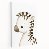 Playful Zebra Nursery Canvas Prints - Children's Wall Art