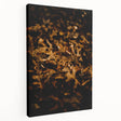 Large canvas print featuring a fall landscape with warm orange and yellow tones, suitable for kitchen wall art.