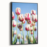 Black and white landscape art painting on framed canvas, depicting a vintage spring scene, ideal for bedroom decor.