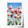 Rolled print of spring-themed floral art with soft pastel colors, ideal for dining room or bathroom wall decor.