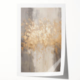 Winter-themed floral art on rolled canvas, featuring muted blue and white tones, ideal for art wall dining room.