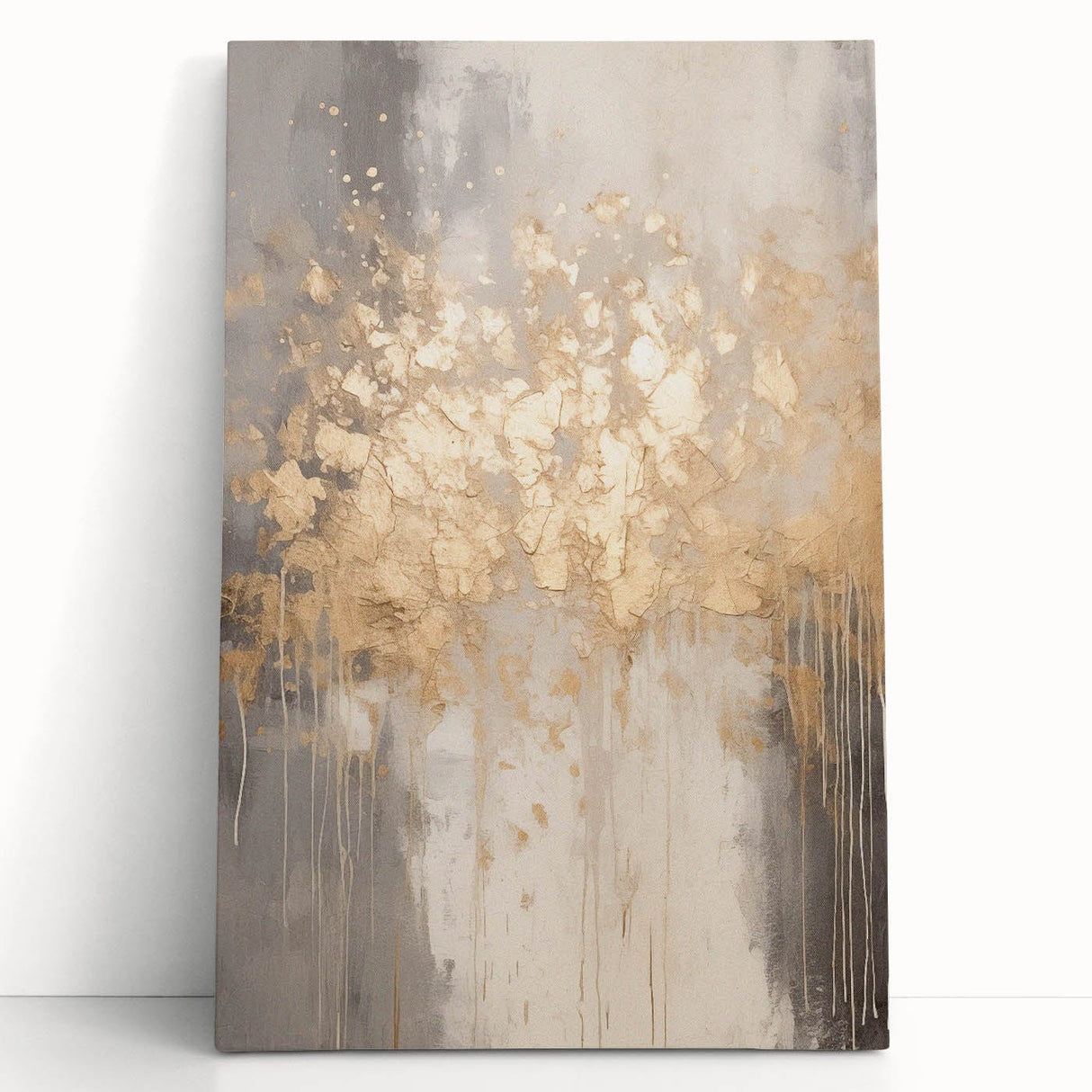 Winter-themed black and white stretched canvas depicting a snowy landscape, ideal for kitchen wall art or bedroom ambiance.