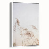 Framed canvas of a vintage poster art featuring a colorful summer scene on a black background, ideal for living room decor.