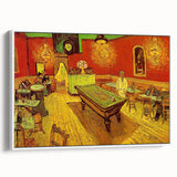 Framed canvas of vintage Van Gogh poster art in vibrant colors on a white background, ideal for living room decor.