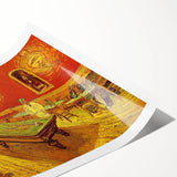 Extra large rolled canvas print featuring line art flowers in soft pastel shades, suitable for large living room wall art.