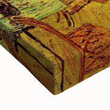 Large art depicting a black and white landscape painting on stretched canvas, suitable for bedroom wall decor.