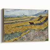 Impressionist Landscape Wall Art - Enclosed Field with Ploughman