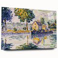 Modern Wall Art: Tranquil River Scene with Impressionist Style