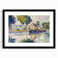 Modern Wall Art: Tranquil River Scene with Impressionist Style