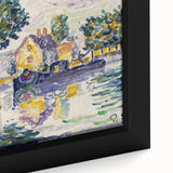 Modern Wall Art: Tranquil River Scene with Impressionist Style