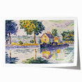 Modern Wall Art: Tranquil River Scene with Impressionist Style