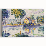 Modern Wall Art: Tranquil River Scene with Impressionist Style