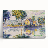 Modern Wall Art: Tranquil River Scene with Impressionist Style