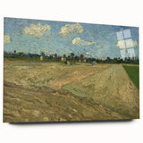 Impressionist Landscape Wall Art - Ploughed Fields with Blue Sky