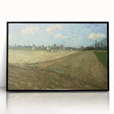 Impressionist Landscape Wall Art - Ploughed Fields with Blue Sky