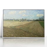 Impressionist Landscape Wall Art - Ploughed Fields with Blue Sky