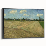 Impressionist Landscape Wall Art - Ploughed Fields with Blue Sky