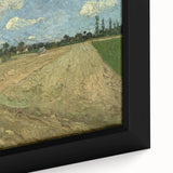 Impressionist Landscape Wall Art - Ploughed Fields with Blue Sky