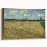 Impressionist Landscape Wall Art - Ploughed Fields with Blue Sky