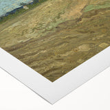 Impressionist Landscape Wall Art - Ploughed Fields with Blue Sky