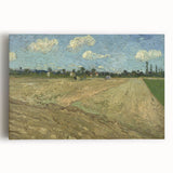 Impressionist Landscape Wall Art - Ploughed Fields with Blue Sky