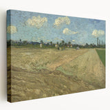 Impressionist Landscape Wall Art - Ploughed Fields with Blue Sky