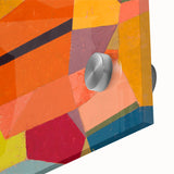 Modern Wall Art: Abstract Joyful Mountain Landscape in Vibrant Hues