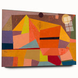 Modern Wall Art: Abstract Joyful Mountain Landscape in Vibrant Hues