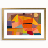 Modern Wall Art: Abstract Joyful Mountain Landscape in Vibrant Hues