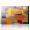 Modern Wall Art: Abstract Joyful Mountain Landscape in Vibrant Hues