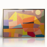 Modern Wall Art: Abstract Joyful Mountain Landscape in Vibrant Hues