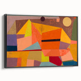 Modern Wall Art: Abstract Joyful Mountain Landscape in Vibrant Hues
