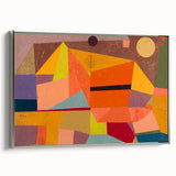 Modern Wall Art: Abstract Joyful Mountain Landscape in Vibrant Hues