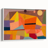 Modern Wall Art: Abstract Joyful Mountain Landscape in Vibrant Hues