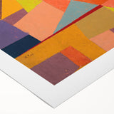 Modern Wall Art: Abstract Joyful Mountain Landscape in Vibrant Hues