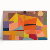Modern Wall Art: Abstract Joyful Mountain Landscape in Vibrant Hues
