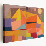 Modern Wall Art: Abstract Joyful Mountain Landscape in Vibrant Hues