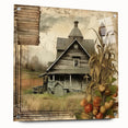 Rustic Farmhouse Decor with Barn and Corn Stalks - Country Style Art