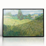 Impressionist Landscape Wall Art - Green Field with Cypress Tree