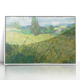 Impressionist Landscape Wall Art - Green Field with Cypress Tree
