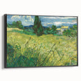 Impressionist Landscape Wall Art - Green Field with Cypress Tree