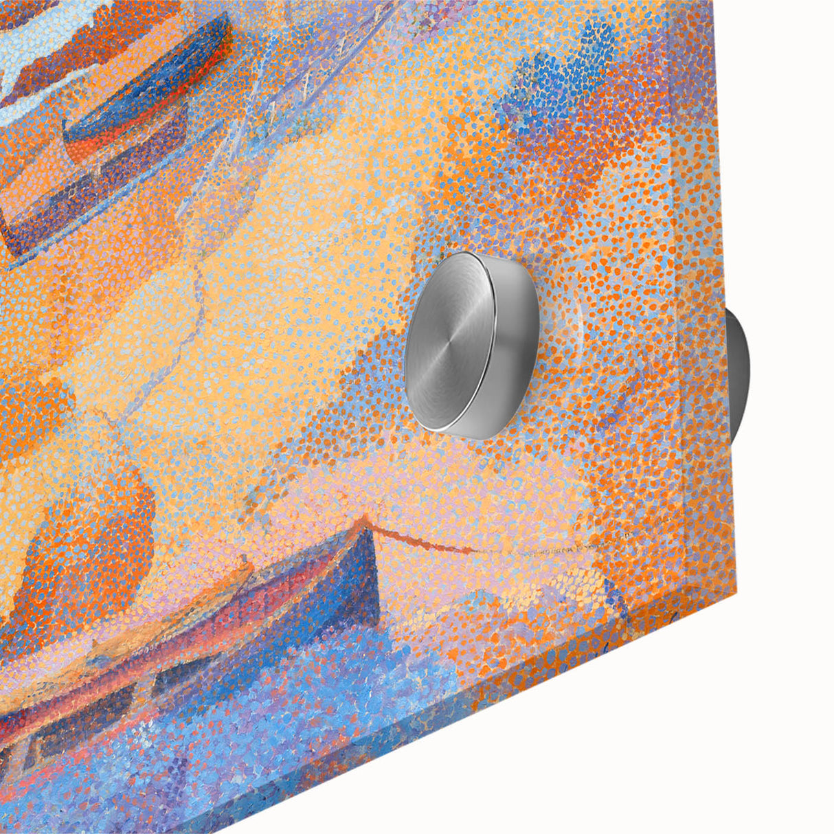 Modern Pointillism: Calanque des Antibois Coastal Scene Wall Art