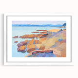 Modern Pointillism: Calanque des Antibois Coastal Scene Wall Art