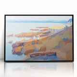 Modern Pointillism: Calanque des Antibois Coastal Scene Wall Art